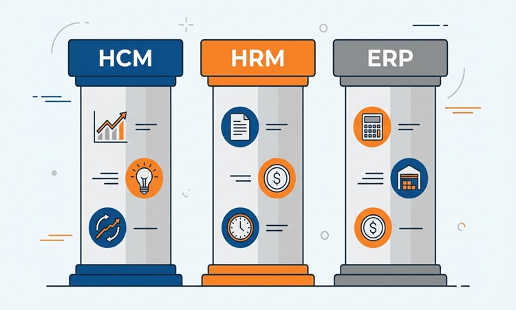 تفاوت HCM با HRM و ERP منابع انسانی | ابریک